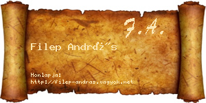 Filep András névjegykártya